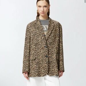 PINKO Leopard Print Blazer